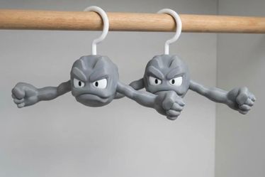 3D Printed Pokemon Geo dude. Clothing hanger