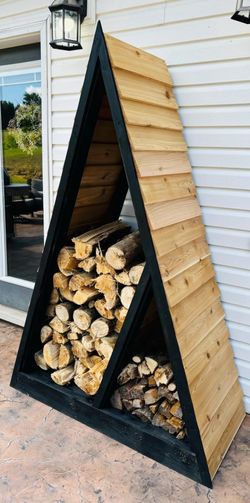 Hand Built A-Frame Firewood Rack