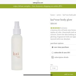 Kai Body Glow Rose Brand New 