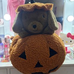 Bunny Pumpkin Decor Plush