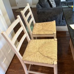 Set Of 2 Wooden Barstools