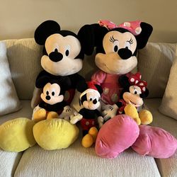Disney Mickey Mouse And Minnie Mouse Stuffed Animals