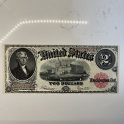 1917 $2 US Large Currency