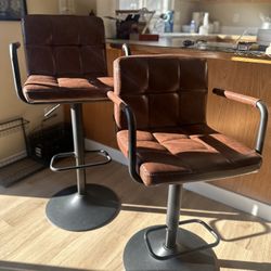 Adjustable Swivel Bar Stools – Set of 2