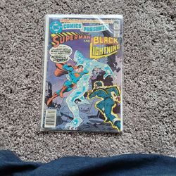 Vintage Comic Book SUPERMAN &BLACK LIGHTNING 