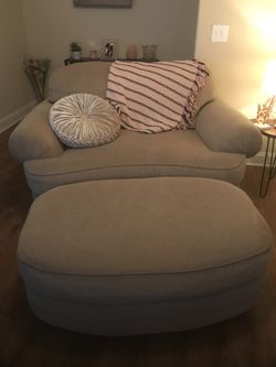 Oversized chair and ottoman