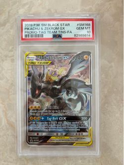 2019 Pokemon Sun & Moon Black Star Promo Pikachu & Zekrom GX #SM168 PSA 10 GEM MT