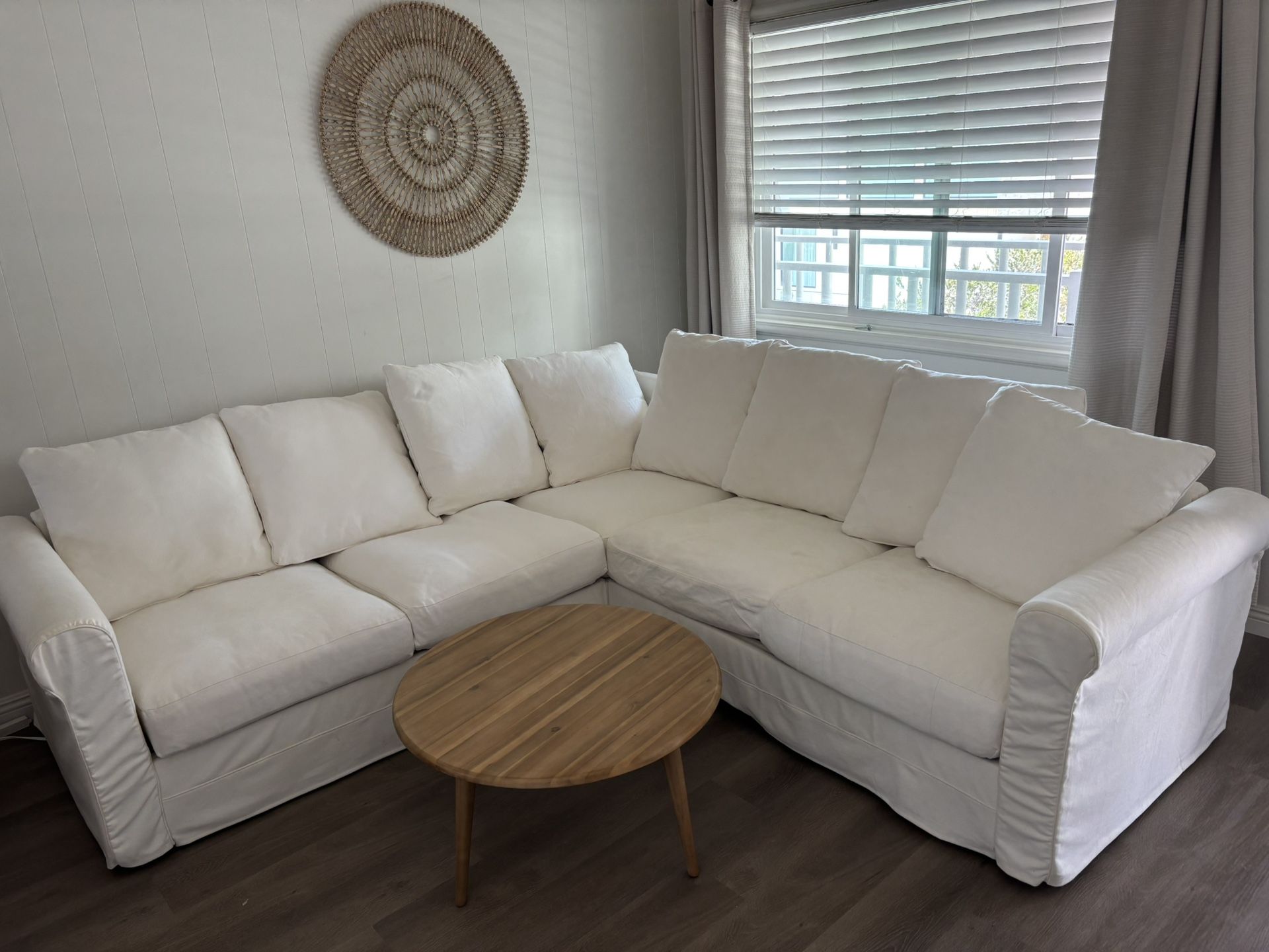 UPPLAND Sectional Couch, 4-seat corner, Blekinge white (orig $1800)