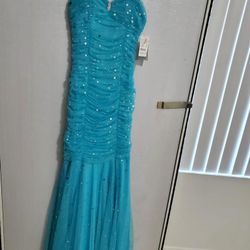 Blue Sequin Dress 