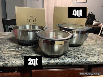 Set De Tazones Y Coladora 