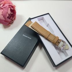 B&E Top Grain Leather Watch Band 20mm Quick Release Watch Straps, Replacement