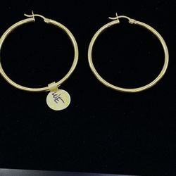 $650 Yellow Gold Hoop Earrings