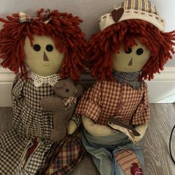 Raggedy Anne and Andy Doll Set