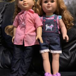 Two Dolls Plus Clothes