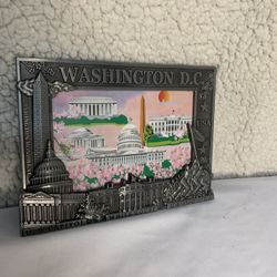 Washington D.C. Souvenir Metal Plaque 7”x 5” Wall Decor Heavy 