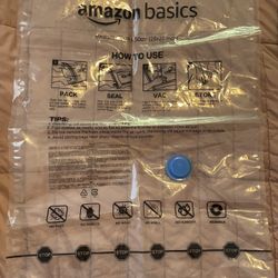 Amazon Basics Vacuum Compression Space Saving Zipper Storage Bags with Hand Pump