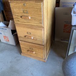 Oak File Cabinet