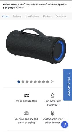 Sony XG-300 Bluetooth Speaker With Bass Boost