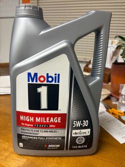 Mobil 1 High Mileage 5W-30 Motor Oil 6 Qt + Oil Filter