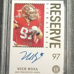 Nick Bosa Autograph Encased #d 2/10 Bgs 9.5/10
