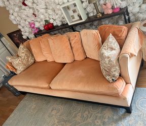 Peach color sofa