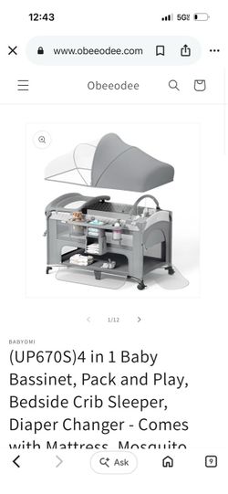 Babyomi 4-in-1 Baby Bassinet Pack and Play