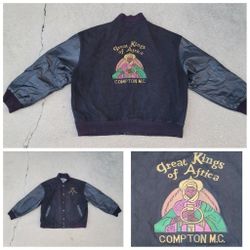Vtg 2004 Great Kings of Africa Compton M.C. Varsity Letterman Jacket 