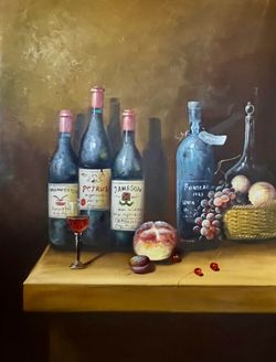 Still Life oil on canvas painting