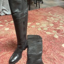 Leather Knee High Boots