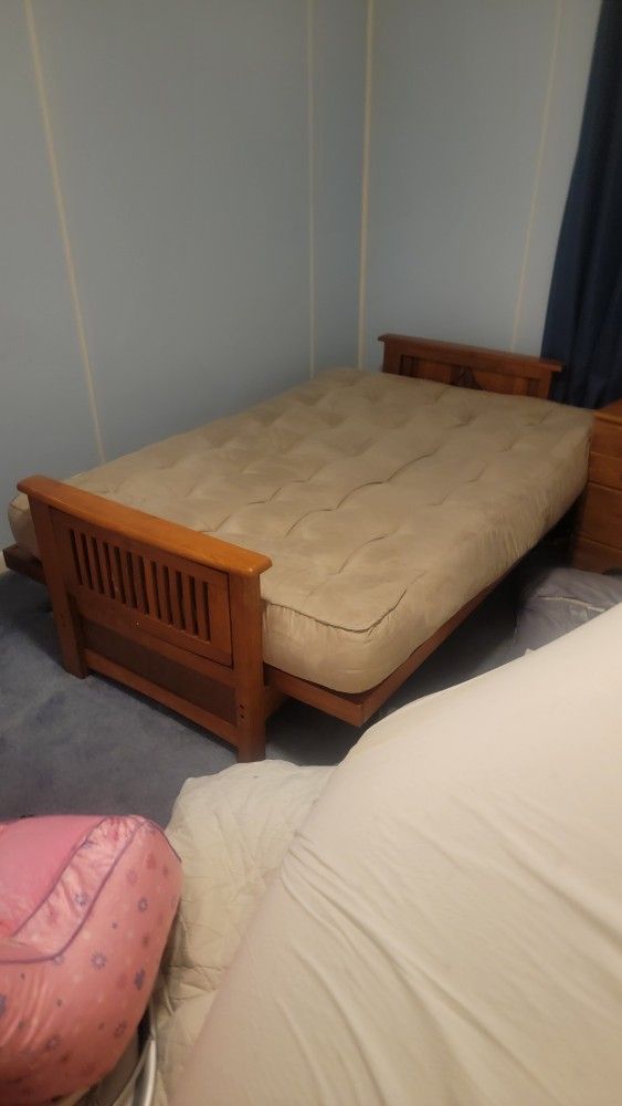 Futon Full Bed Solid Oak,