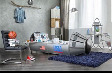 New! Orbiter Collection: Space Shuttle Silver Twin Bed $39 Down (NO CREDIT CHECK FINANCING)