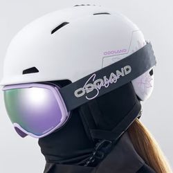 Small Ski, Snowboarding Helmet And Goggle set
