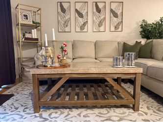 $200 OBO - Marble Top Coffee Table Raymour & Flanigan