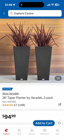 26 inch taper planter Veradek