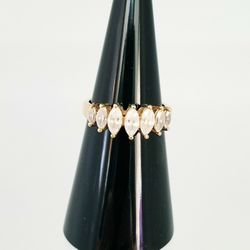 14K Yellow Gold Ring Size 6 W/CZ