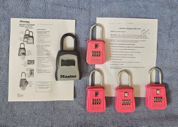 Lot Of 5 Hanging Lockboxes