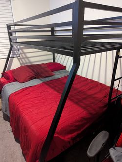 Double Deck Bunk Bed (Queen  + Twin)