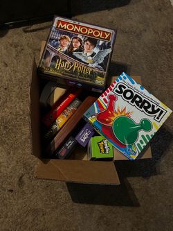 Box of Board games and Books