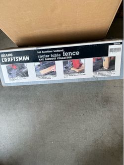 Sears Craftsman Router Table Fence and Sawdust Collector