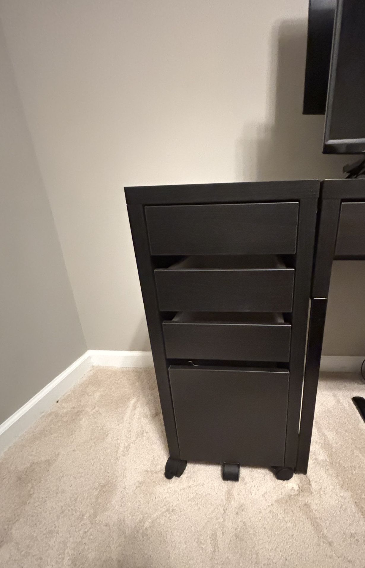 Desk AND Matching Filing File Cabinet from IKEA - MICKE collection