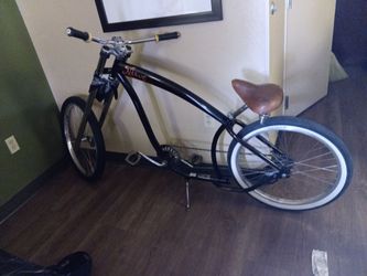 Nirve Chopper Cruiser Bike – Custom Lowrider Style – Black & White