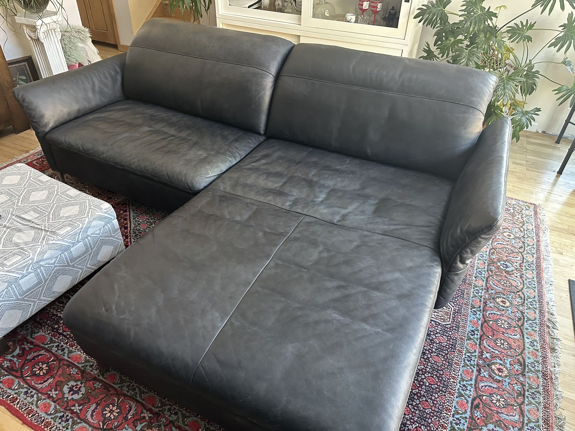 European leather Couch