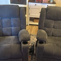 Recliners that rock vibrating massage and heat settings