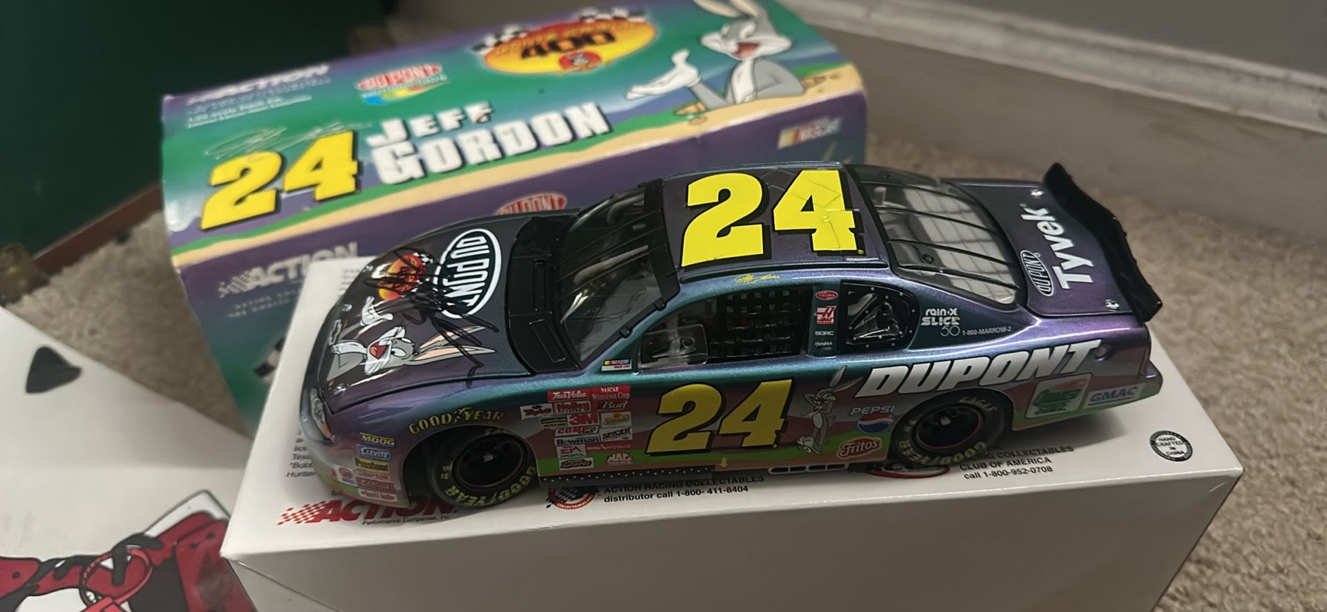 Jeff Gordon Autographed Looney Tunes Edition NASCAR