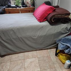 Wood Twin Bed With Drawers