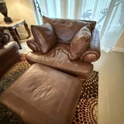 Real Leather Sofa Chair 