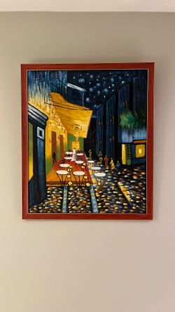 Painting “Cafe‘ Terrace At Night“, 23”\27”