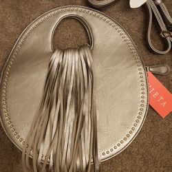 Pewter Studded W Fringe Trim 