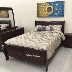  Bedroom Set Bed Nightstand 