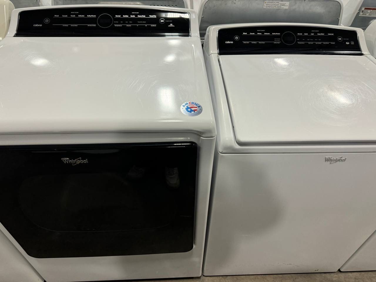 Whirlpool Cabrio Washer and Dryer Top Load Set Like New Free Atts Warranty Delivery